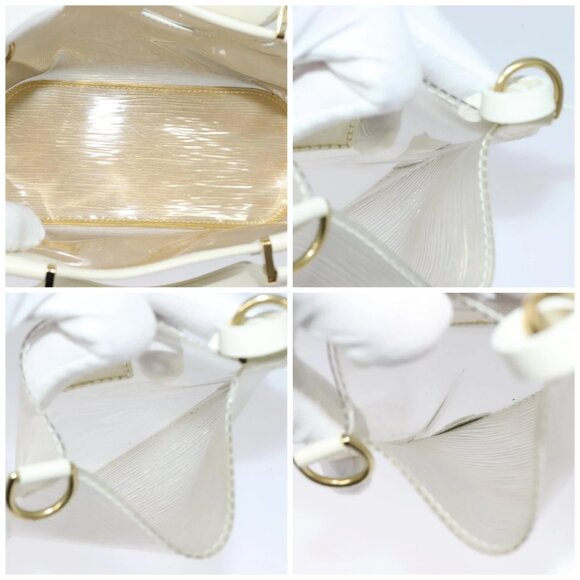 LOUIS VUITTON Epi Plage Mini Lagoon Bay Hand Bag White M92263 LV Auth 134761 - Picture 15 of 16